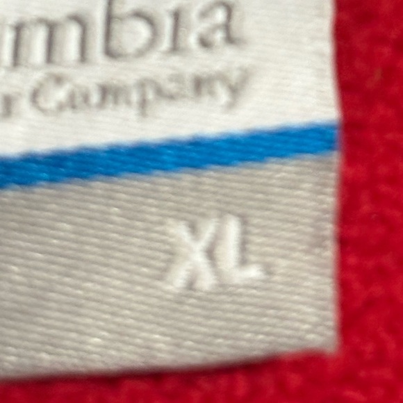 Columbia Mens Red & Gray Columbia Full Zip Fleece Jacket XL - Picture 4 of 8